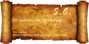 Stipkovits Orsolya névjegykártya