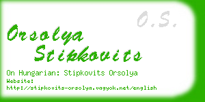 orsolya stipkovits business card